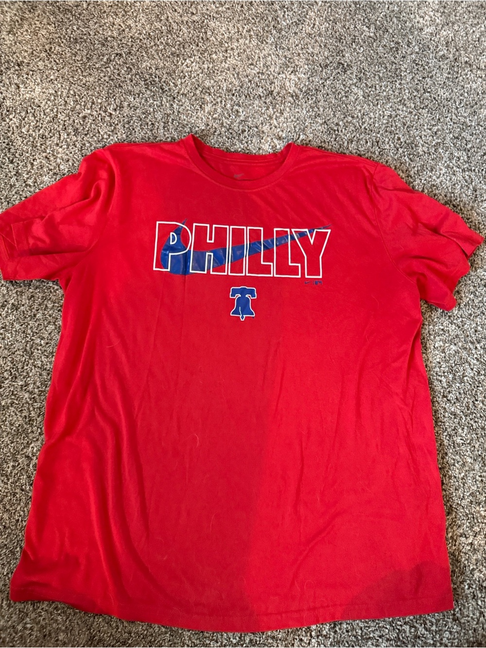 Nike Red Crewneck Tee with Subtle Logo